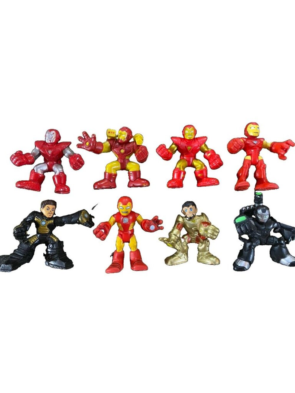 Playskool Marvel Super Hero Squad Mini Figures Lot Of 8 Iron Man Tony Stark